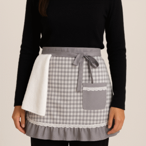 Tablier court avec serviette intégrée